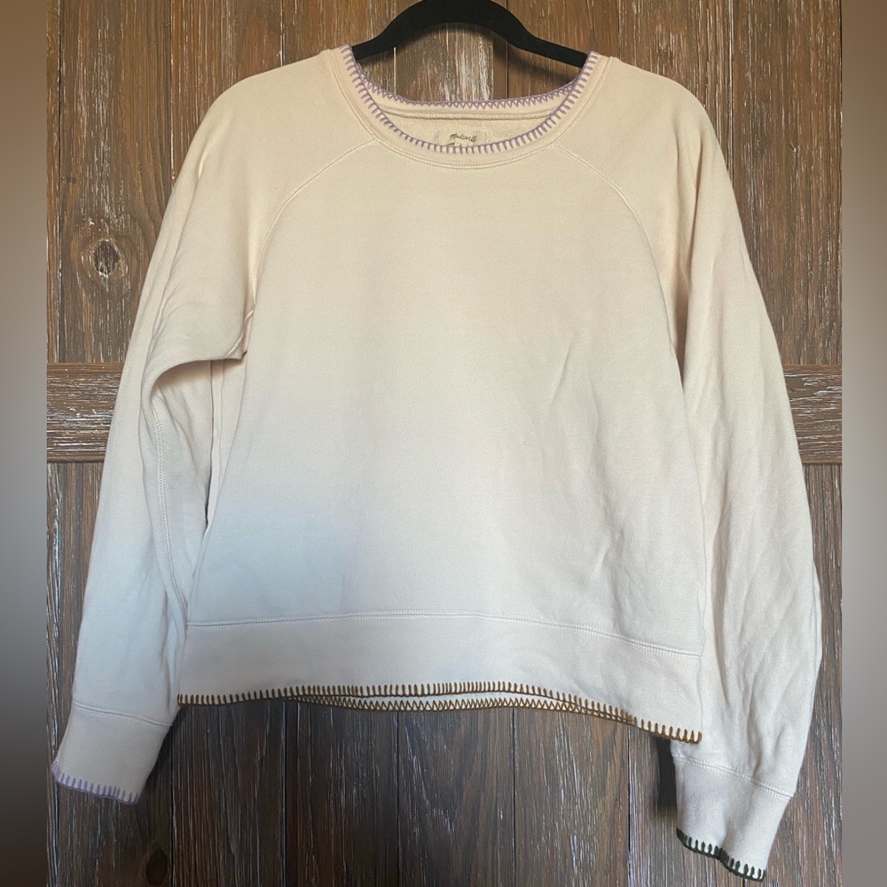 Madewell crew neck with stitching details